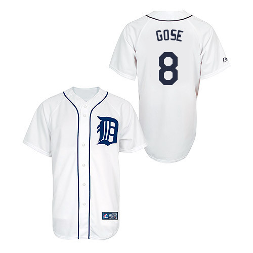 Anthony Gose #8 Youth Baseball Jersey-Detroit Tigers Authentic Home White Cool Base MLB Jersey